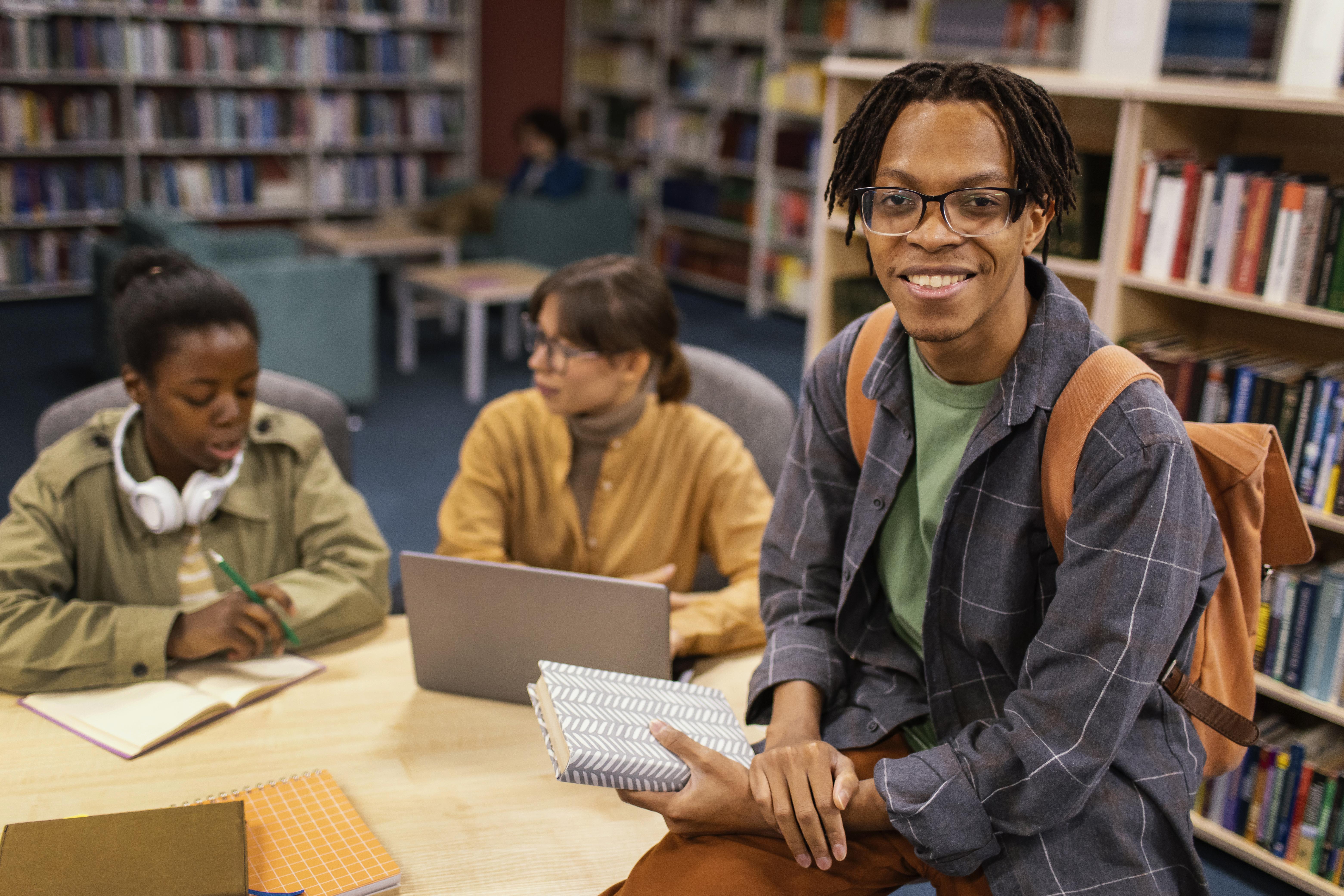 Students studying