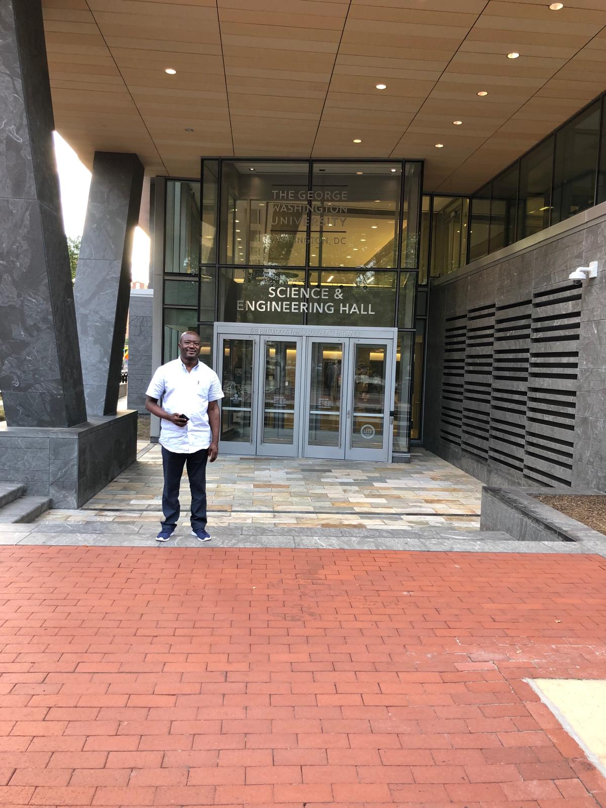 Sam in university hall